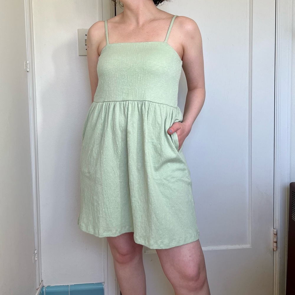 Richer Poorer Cloud Weave Mini Dress - Aloe size small